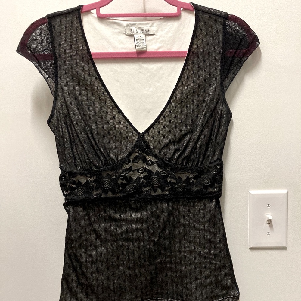 White House Black Market Lace Blouse